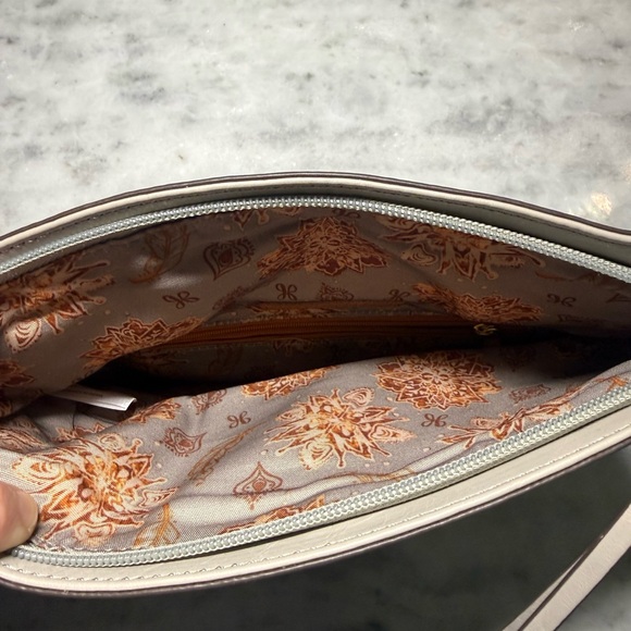 HOBO Gray Leather Wristlet with Stud Accents